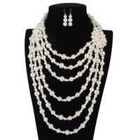 Occident And The United States Beads  Necklace (creamy-white)  Nhct0008-creamy-white main image 2