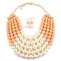 Occident And The United States Beads  Necklace Set (yellow)  Nhct0017-yellow main image 5
