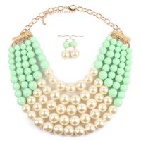 Occident And The United States Beads  Necklace Set (yellow)  Nhct0017-yellow main image 3