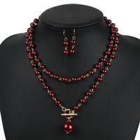 Occident And The United States Beads  Necklace Set (dark Red)  Nhct0061-dark Red main image 6