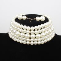 Europäische Und Amerikanische Perlen Kurze Mehr Schicht Ige Kragen Weibliche Halskette Set Schmuck Großhandel 6800 main image 3