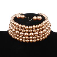 Europäische Und Amerikanische Perlen Kurze Mehr Schicht Ige Kragen Weibliche Halskette Set Schmuck Großhandel 6800 main image 4