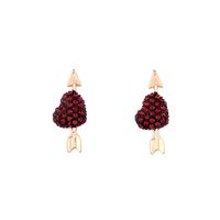 Populaire Boucles D'oreilles En Gros Européen Et Américain Populaire Ornement Ventes Directes D'usine De Mode Tendance Dames En Forme De Coeur Diamant Alliage Boucle D'oreille main image 1