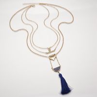 Occident And The United States Turquoise  Necklace (blue)  Nhbq1018-blue main image 1