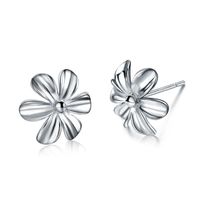 Koreanische Mode Neue Produkte 925 Sterling Silber Glatte Blüten Blätter Ohrringe Damen Einfache Ohrringe Ohrringe Großhandel Se649 main image 1