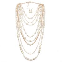 Fashion Plastic  Necklacegeometric (creamy-white)  Nhct0169-creamy-white main image 1