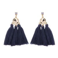 Fashion Alloy Rhinestone Earringtassel (gray)  Nhqd4030-gray main image 1