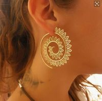 Neue Produkte Blätter Spirale Persönlichkeit Rotierende Römische Ohrringe Blatt Ohrringe Schmuck Frauen main image 1