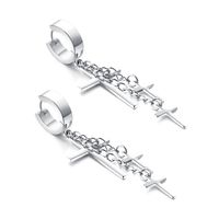 Titanium&stainless Steel Fashion Geometric Earring  (steel Color) Nhop1630-steel Color main image 2