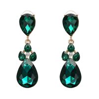 Imitated Crystal&cz Fashion Geometric Earring  (green) Nhjj3969-green main image 1