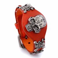 Leather Fashion Geometric Bracelet  (big Red) Nhpk1246-big Red main image 4