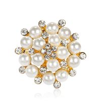 Nouveau Simple Broche De Mode Creative Perle Diamant Alliage Corsage Femmes Chemise Écharpe De Boucle En Gros main image 3