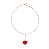 Rétro Alliage Rouge Amour Pendentif Simple Femmes De Col Qingdao Européen Et Américain De Mode Croix-frontière Vendu Bijoux Usine En Gros main image 2