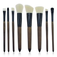 Plastic Fashion  Makeup Brush  (8 Sticks - Logs Black) Nhao0020-8 Sticks - Logs Black main image 3