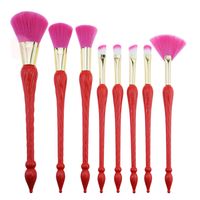 Plastic Fashion  Makeup Brush  (8 Sticks - Yellow) Nhao0053-8 Sticks - Yellow main image 4