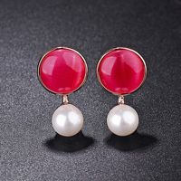 Alloy Korea Geometric Earring  (red And White) Nhlj3659-red And White main image 1
