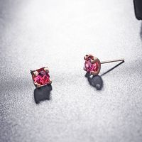 2018 Neue Mode Quadratische Diamant Ohrringe Koreanische Beliebte Ohrringe Legierung Ohrringe Großhandel 321707 main image 1
