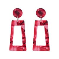 European And American New Cellulose Acetate Sheet Earrings Fashion Exaggerating Earrings Geometric Long Strip Square More Than Color Earrings Cross-border main image 1