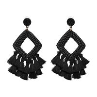 Jujia Commerce Extérieur Vente Chaude Croix-frontière Fournissons Tassel Oreille Goujons Personnalité Européenne Et Américaine Boucles D'oreilles Croix-frontière 51337 main image 4