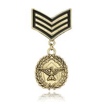 2018 Neuer Schmuck Retro Einfache Marine Serie Schild Fünfzackiger Stern Gesicht Fliegender Adler Brosche Brosche main image 2