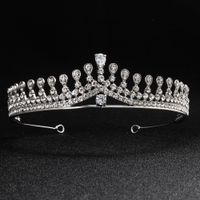 Hot Selling Bridal Ornament European And American Zircon With Diamond Crown Hair Clasp Wedding Dress Headdress Accessories Factory Direct Sales main image 1