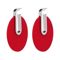 Plastic Fashion Geometric Earring  (red) Nhjj5312-red main image 1