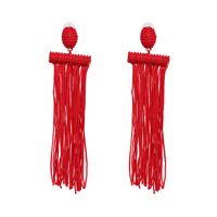 Cloth Fashion Tassel Earring  (red) Nhjj5321-red main image 1