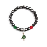 Außenhandel Grenz Überschreitende Magnetische Schwarze Gallenstein Armband Schneeflocke Weihnachts Armband Hematite Bracelet main image 1