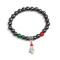 Außenhandel Grenz Überschreitende Magnetische Schwarze Gallenstein Armband Schneeflocke Weihnachts Armband Hematite Bracelet main image 10