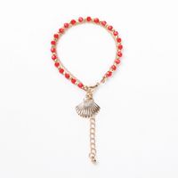 Alloy Fashion Geometric Bracelet  (shell + Red) Nhhn0331-shell-red main image 1