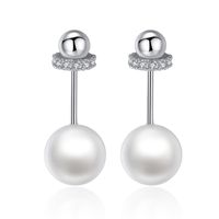 Jinse Kupfer Eingelegt 3a Zirkon Eingelegt Mit Stillen Ohrringe Koreanische Mode Perle Weibliche Ohrringe Hersteller Großhandel Großhandel main image 1