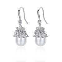 Jinse Jupe Secouer Boucles D'oreilles Aaa Zircon Coréenne Style Perle Gland Femmes De Crochet D'oreille Fabricant Cadeau Boucles D'oreilles main image 2