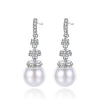 Jinsechun Ohrringe Aaa Zirkon Perlen Ohr Haken Ohrringe Ohrringe Weiße Perlen Ohrringe Hersteller Großhandel main image 1
