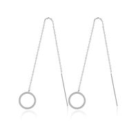 Alloy Simple Geometric Earring  (platinum T05d19) Nhtm0593-platinum-t05d19 main image 3
