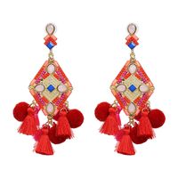 Jujia Nouvelle Longue Boucles D'oreilles 2018 Nouveau Européen Et Américain Rétro Boule De Fourrure Gland Boucles D'oreilles Style Ethnique Oreille Anneaux 51401 main image 2