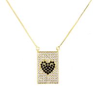 Copper Fashion Geometric Necklace  (alloy-plated Black Zircon) Nhbp0143-alloy-plated-black-zircon main image 2