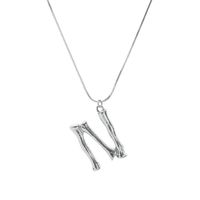 Alloy Simple Geometric Necklace  (letter A Alloy 2163) Nhxr2637-letter-a-alloy-2163 main image 4