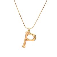 Alloy Simple Geometric Necklace  (letter A Alloy 2163) Nhxr2637-letter-a-alloy-2163 main image 7