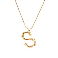 Alloy Simple Geometric Necklace  (letter A Alloy 2163) Nhxr2637-letter-a-alloy-2163 main image 13