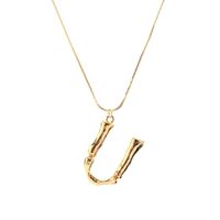 Alloy Simple Geometric Necklace  (letter A Alloy 2163) Nhxr2637-letter-a-alloy-2163 main image 17