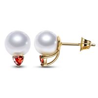Alloy Simple Geometric Earring  (red Stone Beads Stud Earrings) Nhlj4172-red-stone-beads-stud-earrings main image 1