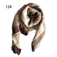 Cloth Fashion  Scarf  (1 Camel Color Grid -100) Nhhz0193-1-camel-color-grid-100 main image 13