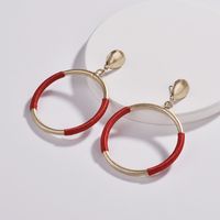 Alloy Fashion Geometric Earring  (red) Nhlu0063-red main image 1