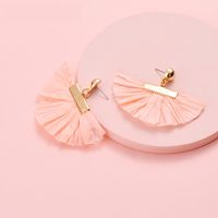 Qingdao Europäische Und Amerikanische Ohrringe Schmuck Farbe Bonbon Farbe Fächerförmige Lafette Ohrringe Außenhandel Neue Quelle main image 5