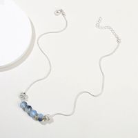 Alloy Fashion Flowers Necklace  (yuan Alloy + Blue) Nhlu0213-yuan-alloy-blue main image 1