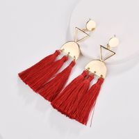 Qingdao Européen Et Américain Boucles D'oreilles Alliage Géométrique Triangle Demi-cercle Gland Pendentif Gouttes Pour Les Oreilles De Femmes  Boucles D'oreilles main image 1