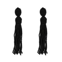 Alloy Fashion Tassel Earring  (black) Nhjj5346-black main image 1