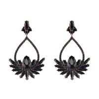 Imitated Crystal&cz Fashion Geometric Earring  (black) Nhjq11025-black main image 2