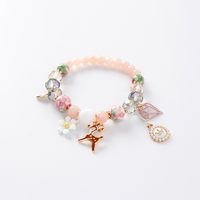 Imitated Crystal&cz Korea Flowers Bracelet  (a Pink) Nhms1844-a-pink main image 1