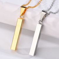 Titanium&stainless Steel Simple Geometric Necklace  (please Contact The Customer Service Letter Before Taking The Product.) Nhhf1202-steel-color main image 2